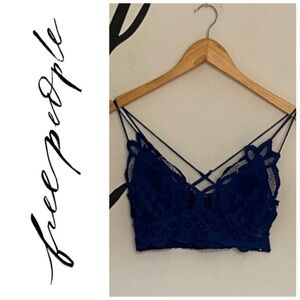 Free People Adella royal blue bralette